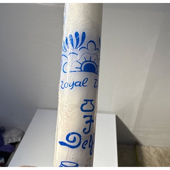 Royal Delft Taper Candle Blue & White With Traditional Dutch Design 9.5" - Picture 3 of 7